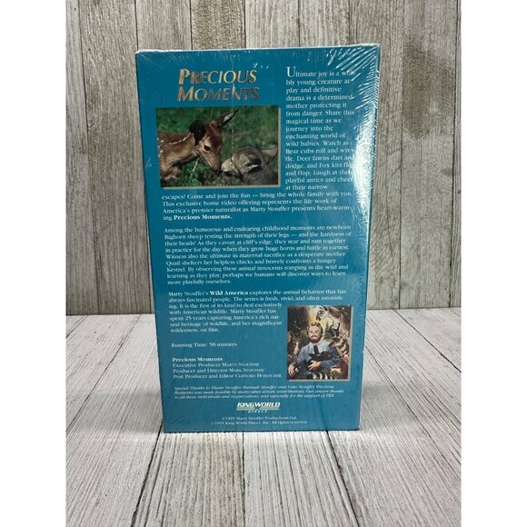 Vtg Marty Stouffer's Wild America Precious Moments VHS Tape Sealed New 1995 - Picture 3 of 3
